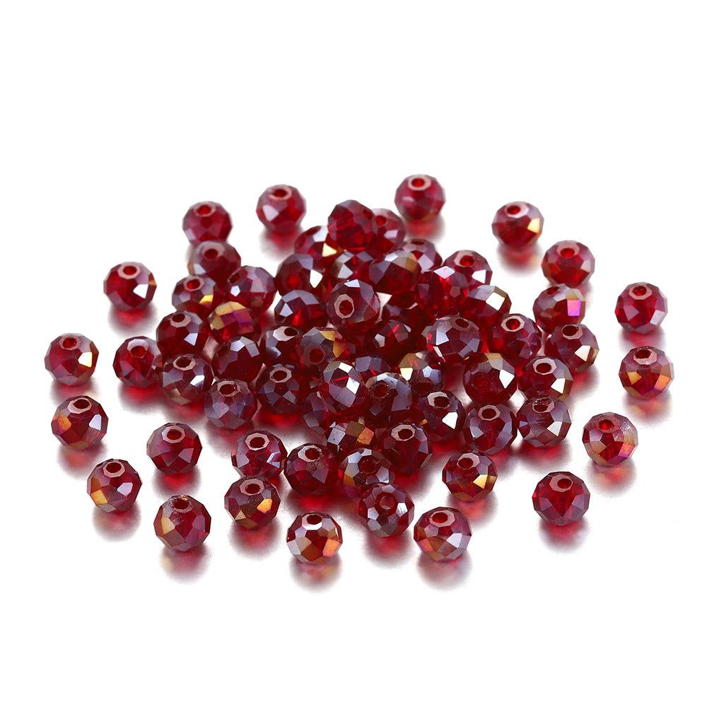 Cuentas de ruedas de vidrio de 100 piezas de 100 piezas al por mayor de 6 mm